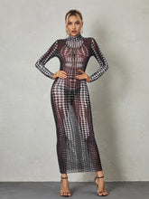 Ishi Long Sleeve Maxi Dress In Black
